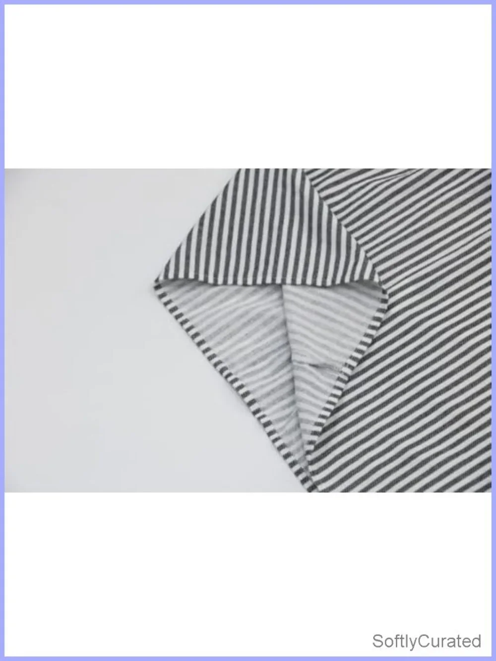 Women's Vertical Striped High Waist Maxi Skirt 100% Cotton A-Line with Pockets